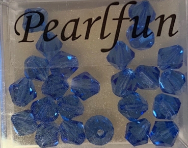 Facettenperlen brillantschliff, saphir